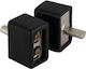 Αντάπτορας Ενισχυτή 10mm²/8ga To 1x6mm²/10ga Brass Core Satin Nickel Plated Auto-connect 720tb1082 Ζευγος