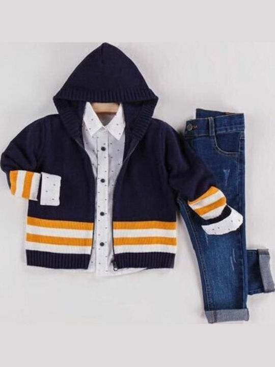 Gold Class Kinderbekleidungssets mit Hosen & Mantel Marineblau 3Stücke