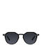 Meller Chauen Unisex Sunglasses with Black Horn-Rimmed Frame and Black Polarized Lens CH4-TUTCAR