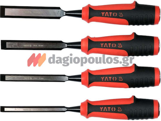 Yato Meißel Breite 20mm mit Kunststoff Griff Set 4Stück