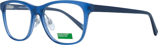 Benetton Weiblich Kunststoff Brillenrahmen Blau 192564