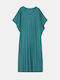 Women's V Neck Emerald Dress