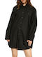 Mini Shirt Dress Dress Black