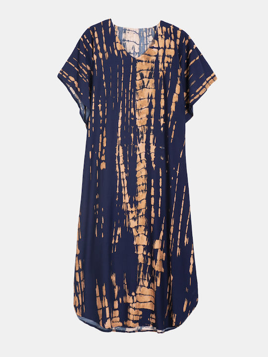 Rochie Kaftan Albastru Închis pentru Femei