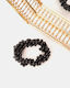 Hair Scrunchie Pearls Black Black