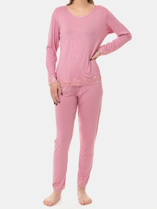 Lace Pink Pyjama Set