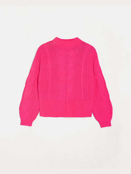 Damen Strickpullover Fuchsia Fuchsia