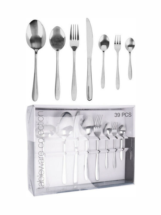 Cutlery Set Stainless Silver 39pcs