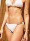 Women's Bikini Bottom Elastic Gold White