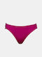 Bikini Bottoms Basic Purple Ruched