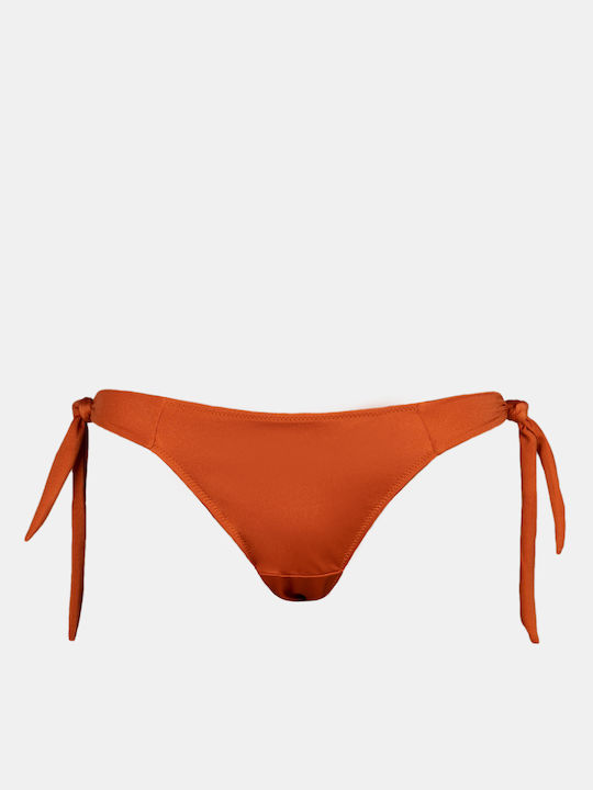 Bikini inferior legat Terracotta