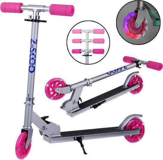 Jokomisiada Kinderroller Klappbar City Scooter 2-Rad Rosa