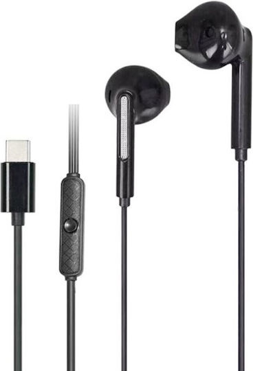 Awei PC-18T In-ear Handsfree Ακουστικά με Βύσμα USB-C Μαύρο