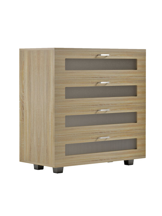 Wooden Chest of Drawers Sonama 80x40x83cm