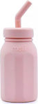 Melii Kids Water Bottle Silicone with Straw