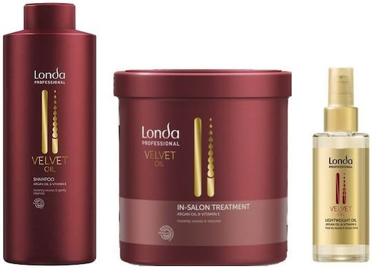 Set 3 Londa Samtöl Shampoo 1000ml Haarmaske 750ml Haaröl 100ml 3 Stücke