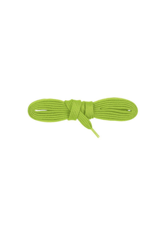 Bergal Sneaker Laces Neon Green 120cm Φωσφοριζε Κορδονια Πλακε 120 Εκατοστα Χρωμα Πρασινο Πλάτος 7 Mm Κατασκευασμένο Ανθεκτικό Πολυεστέρα