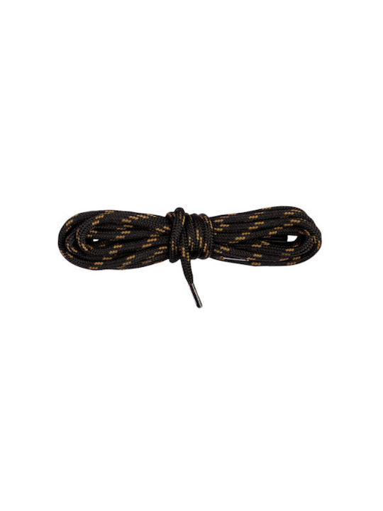 Bergal Trekking Laces Light Brown Black 180cm Round Thick Hiking Shoelaces Braided Colors Light Brown Black 180cm