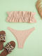 Strapless Beige Bikini Set