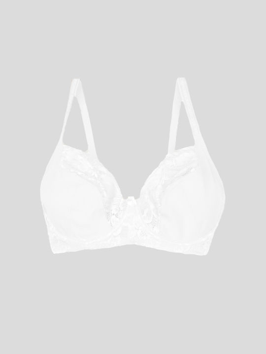 Lace Underwire Bra White White