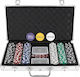 Set 300 Fise de Poker in Valiza cu 2 Pachete de Carti