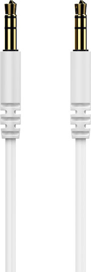 Celebrat Cablu Audio 3,5 mm Male - 3,5 mm Male Alb 1m AU-01