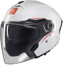 MT Cosmo SV Solid Gloss White Motorradhelm Jet DOT / ECE 22.06 1400gr