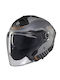 MT Cosmo SV S Cruiser C2 Grey Matt Motorcycle Helmet Jet DOT / ECE 22.06 1450gr with Sun Visor