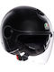 AGV Eteres Solid Matt Schwarz Motorradhelm Jet ECE 22.06 1350gr mit Sunvisor