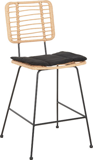 Σκαμπό Μπαρ Rattan Μαύρο 53x56x107cm Σκαμπό Μπαρ Rattan Μαύρο 53x56x107cm
