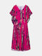 Women's Kaftan Dress Fuchsia