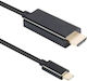 Video Cable USB-C Male to DisplayPort Black 1.8m