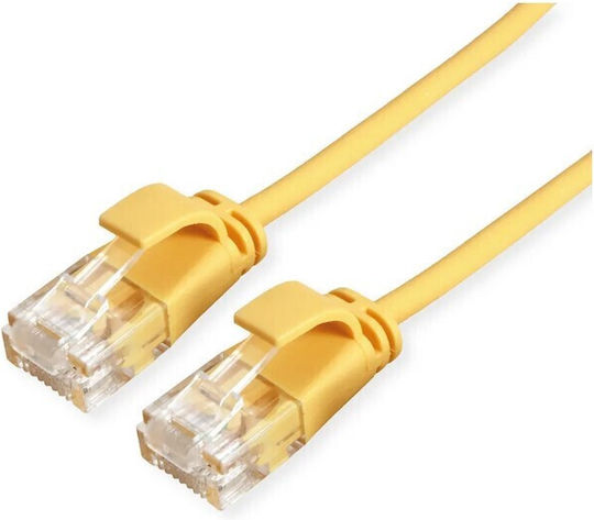 Roline U/UTP Cat.6a (Gigabit) Καλώδιο Δικτύου Ethernet 0.3m Κίτρινο