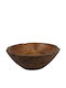 Nakaro Wood Wooden Salad Bowl Aged Vintage Brown 20x20x8cm