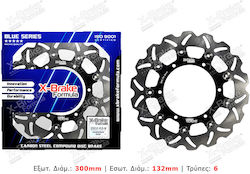 Front Brake Disc Yamaha R6 1999-2002/TDM900 2002-2014/R1 1998-2003 Floating Black Xbrake