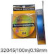 Angelschnur Blau 100m / 0.18mm 32045