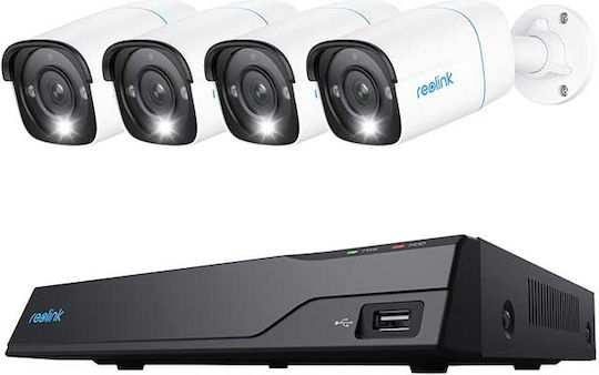 Reolink Система за наблюдение 4 Камери Безжични Камери IP 8MP с Записващо устройство NVR & Твърд диск 2TB