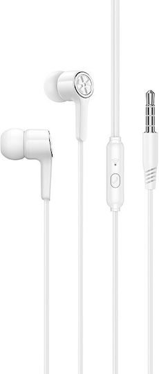 Hoco M104 In-Ear Freisprecheinrichtung Kopfhörer mit Stecker 3.5mm Weiß
