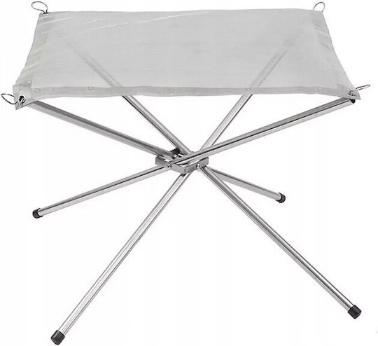 Portable Campfire Stand Zola Non-slip Edges Foldable 41.5x37 Cm Silver
