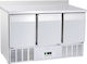 Cool Head Frigider Inoxidabil de Banc Salată 342lt cu Sertar și Unitate de Răcire L136.5xl70xH98cm