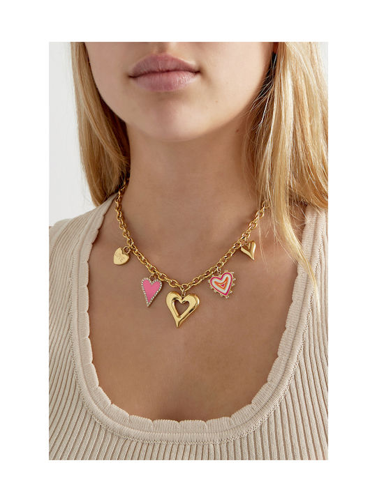 Charm Necklace Love Always Wins Gold