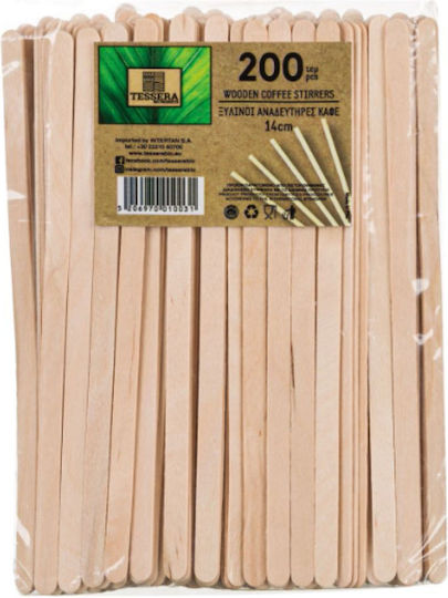 Tessera Drink Stirrer 14cm 200pcs Brown