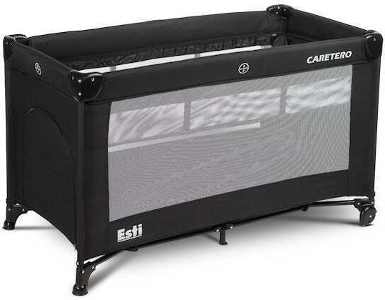 Caretero Esti Playpen 2 Levels with Mattress Black 126x65cm