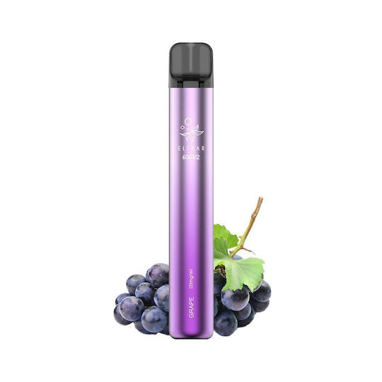 Elf Bar 600 V2 Ηλεκτρονικό Τσιγάρο μιας Χρήσης 600 Εισπνοών Grape 2ml 20mg Μωβ