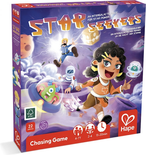 Настолна игра Interstellar Race for Star Power за 2-4 играчи 4+ години (EN) Hape