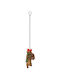 Hanging Ornament Dog from Synthetic Resin Beige 4.5x10cm