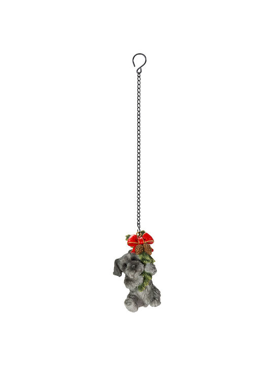 Ornament suspendat Câine din rășină sintetică Gri 4.5x9.5buc