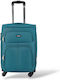 Playbags Fw877 Cabin Travel Suitcase Fabric Petrol with 4 Wheels Height 55cm