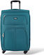 Playbags Fw877 Μεσαία Βαλίτσα Ταξιδίου Πετρόλ με 4 Ρόδες Ύψους 65εκ.