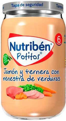 Nutriben Babykost-Glas Ham, Beef with Vegetables für 6m+ 235gr